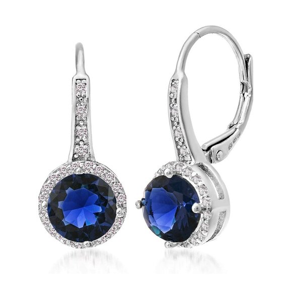 Mia Sarine Women's Cubic Zirconia Earrings - 925 Sterling Silver Brilliant Cut C - Picture 1 of 10